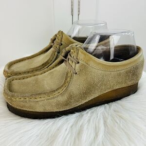 Clarks Originals Wallabee Maple Suede Crepe Sole Low Cut Moccasin Shoes Wmns 7.5
